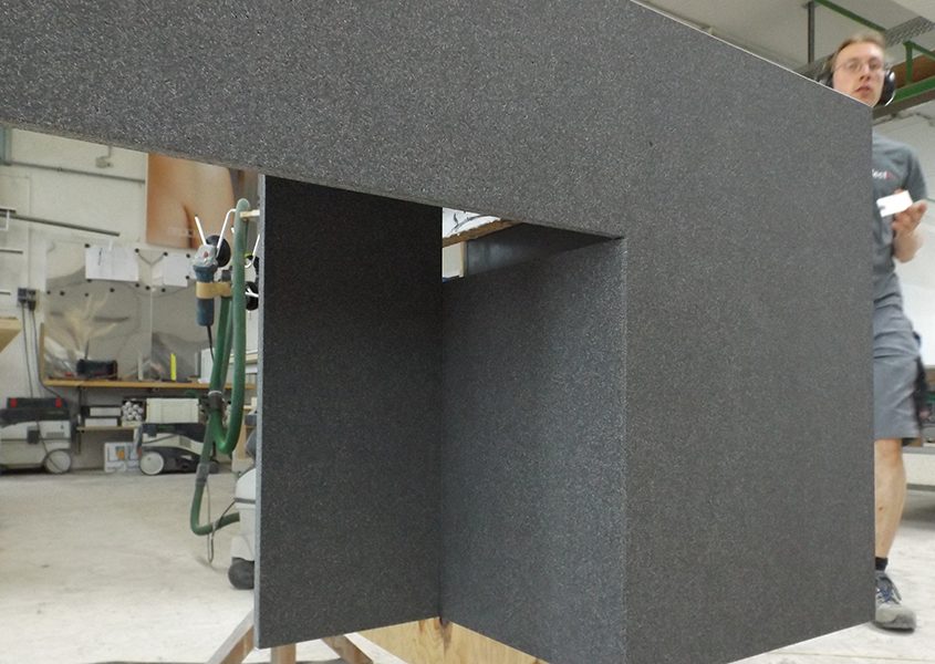 Herstellung von Betonelement aus dünnen Platten