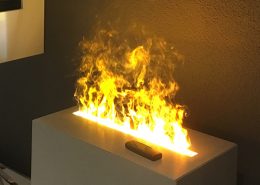 Effekt Feuer in Betonblock