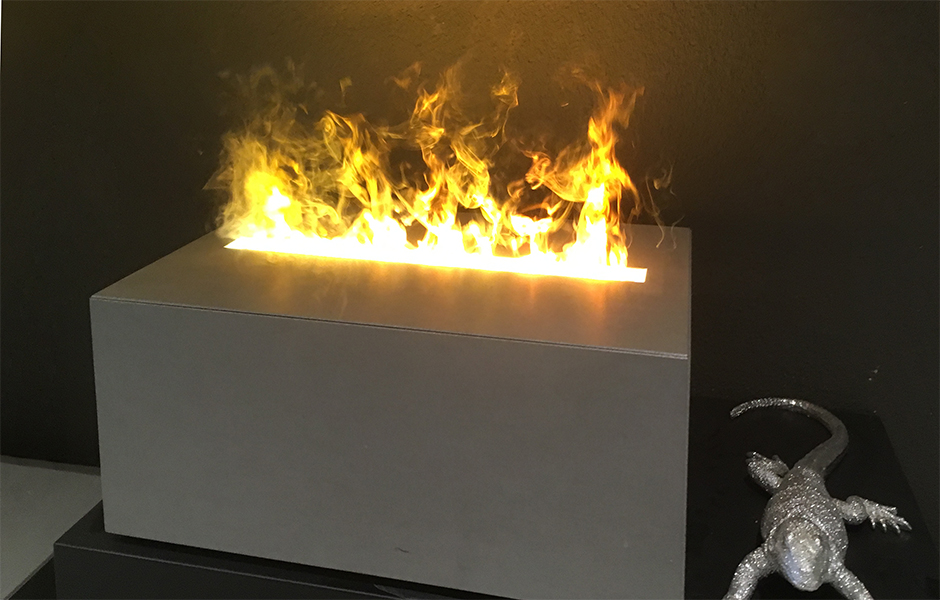 Effekt-Feuer in Betonblock