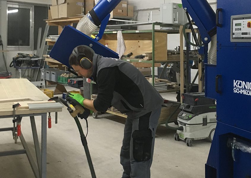neue Absauganlage König Schmieder in der Werkstatt