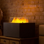 myfirebox Beton in Schlafzimmer vor Ziegelmauer