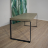 Betontisch Nico - Silbergrau natur + pulverbeschichtet RAL7021