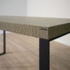 Betontisch Nico - Silbergrau natur + pulverbeschichtet RAL7021
