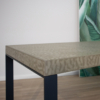 Betontisch Nico - Silbergrau natur + pulverbeschichtet RAL7021