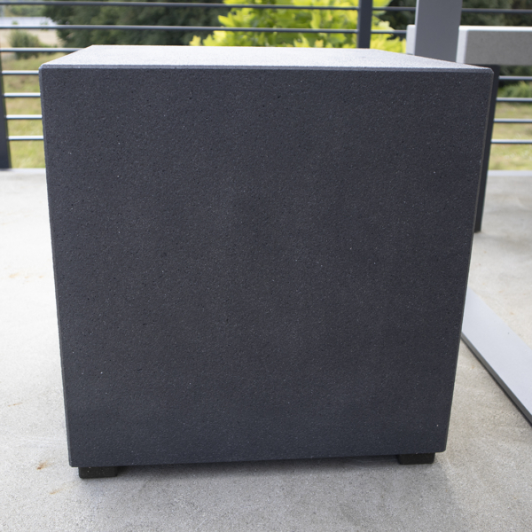 Beton-Hocker Kubus - schwarz sandgestrahlt