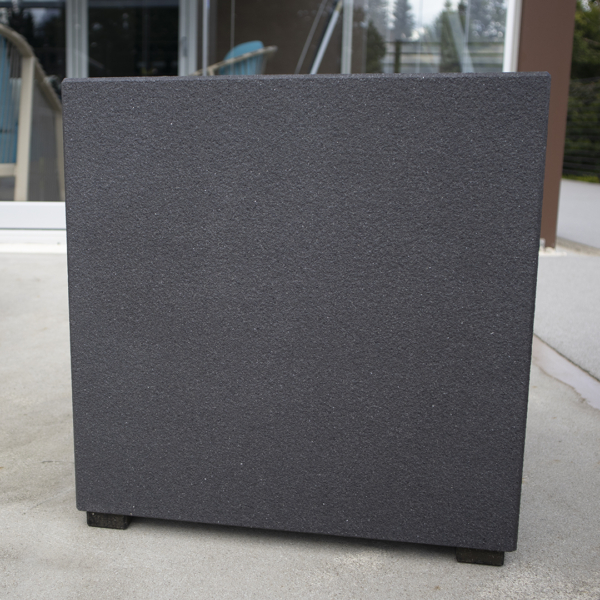Beton-Hocker Kubus - schwarz sandgestrahlt