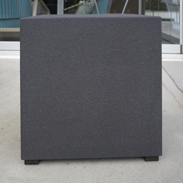 Beton-Hocker Kubus - schwarz sandgestrahlt