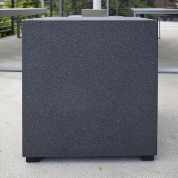 Beton-Hocker Kubus - schwarz sandgestrahlt